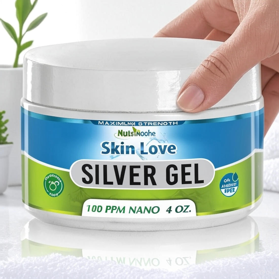 NutriNoche colloidal silver gel for skin and wound care