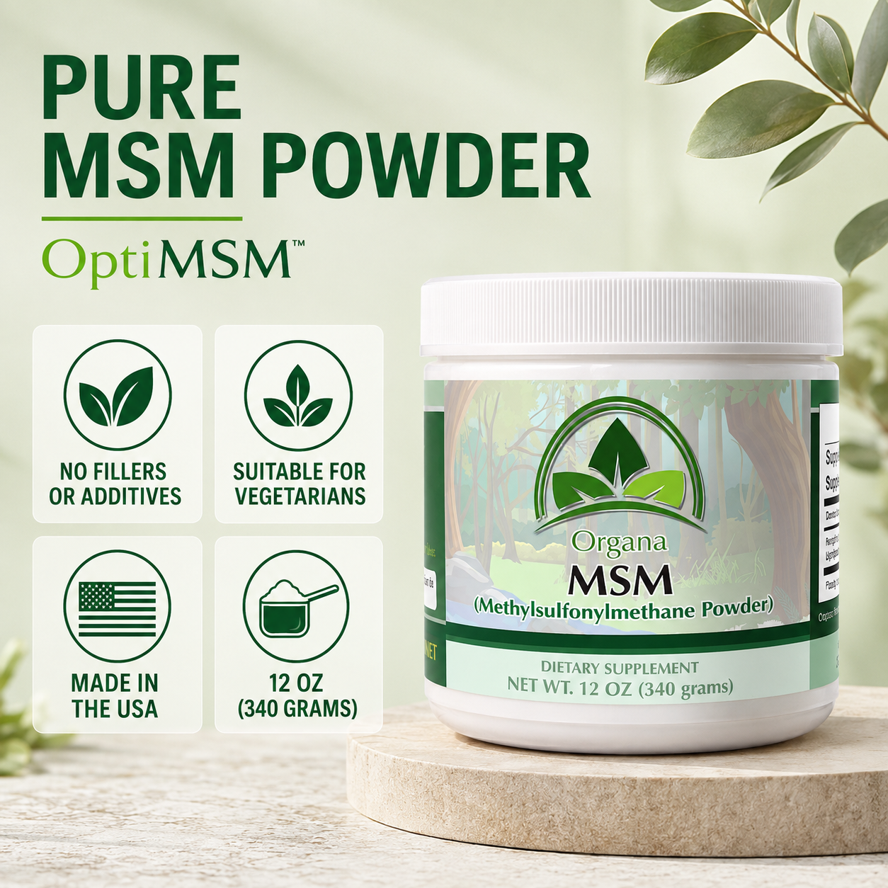 MSM Supplement – OptiMSM Crystal Formula | NutriNoche
