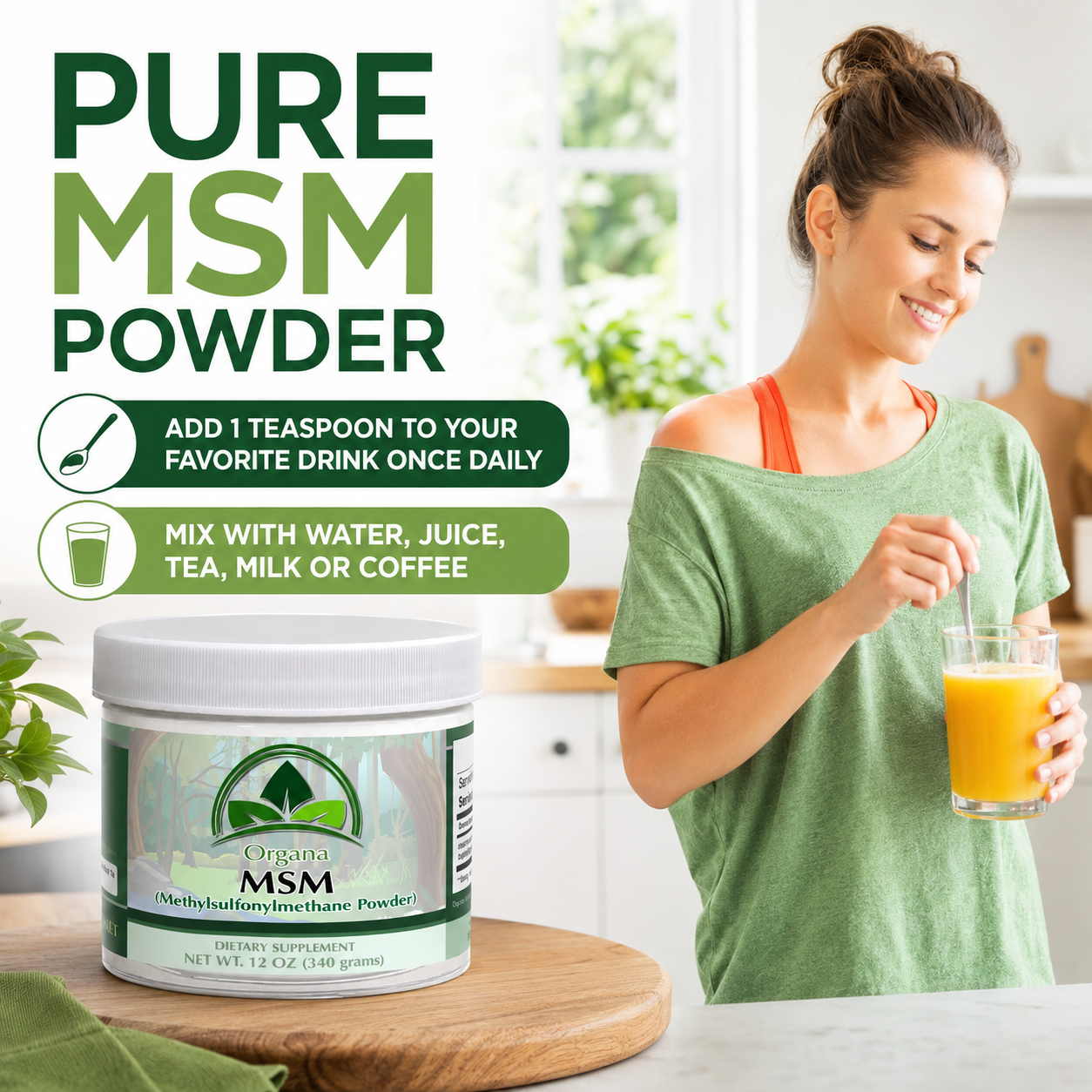 MSM Supplement – OptiMSM Crystal Formula | NutriNoche