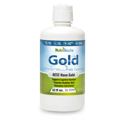 NutriNoche Colloidal Gold | 99.99% Ultra Pure Crystalline Nano Gold Particles - NutriNoche