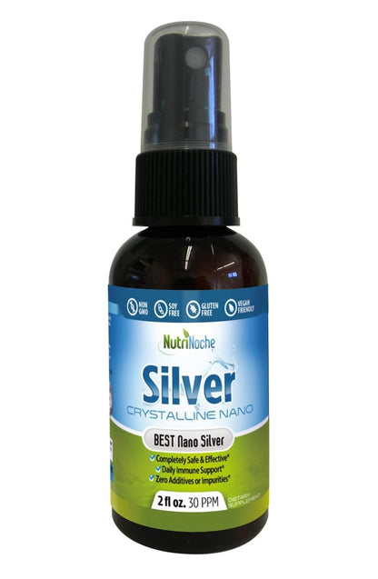 NutriNoche Colloidal Silver | 99.99% Ultra Pure Crystalline Nano Silver Particles - NutriNoche