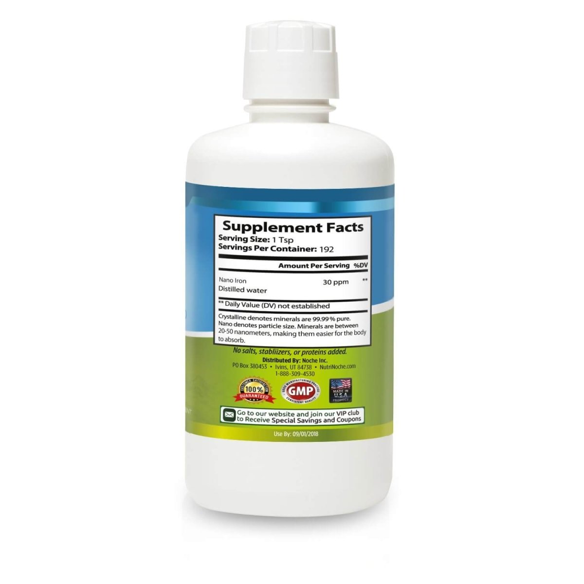 NutriNoche Liquid Iron | 99.99% Ultra Pure Crystalline Nano Iron Particles - NutriNoche