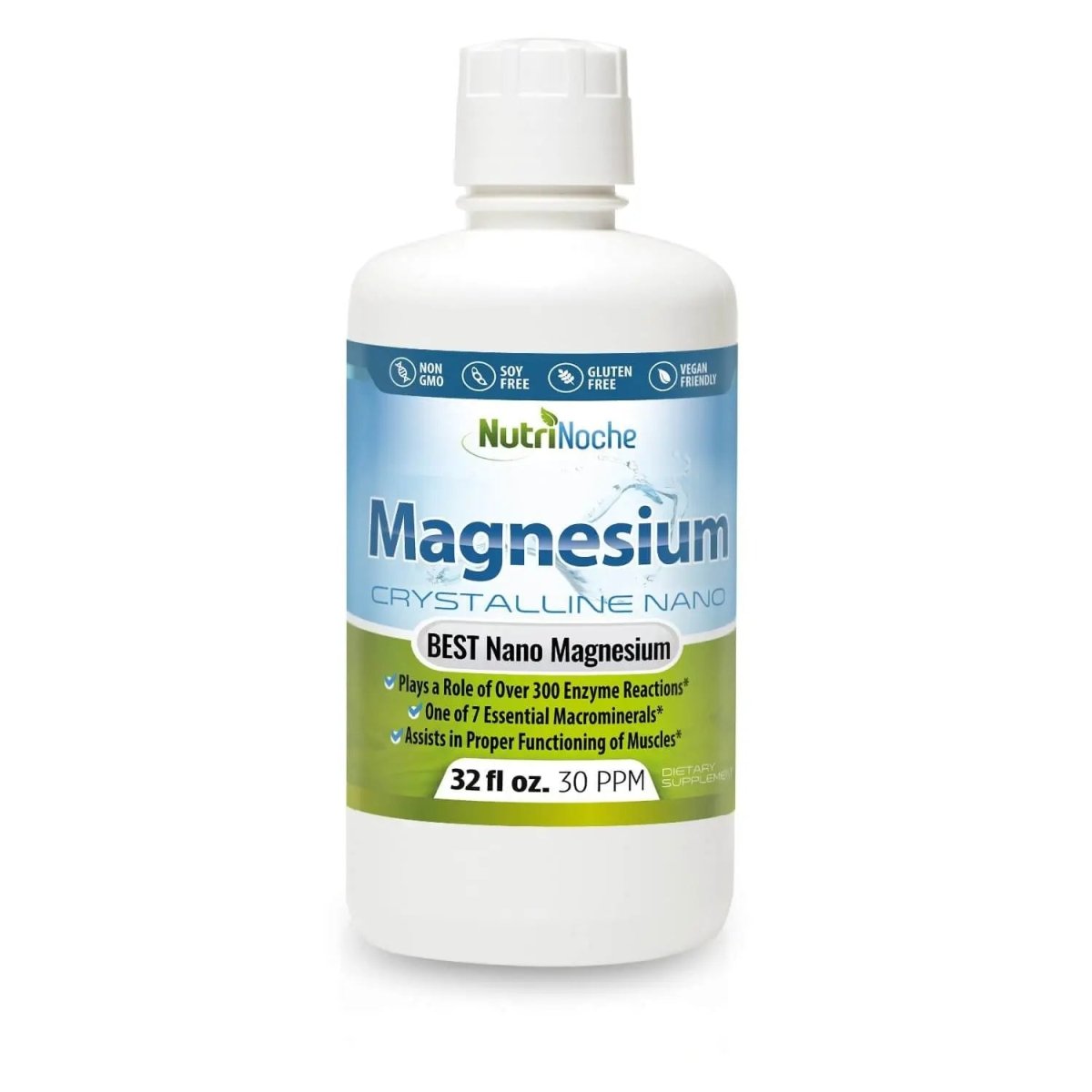 NutriNoche Liquid Magnesium | 99.99% Ultra Pure Crystalline Nano Magnesium Particles - NutriNoche