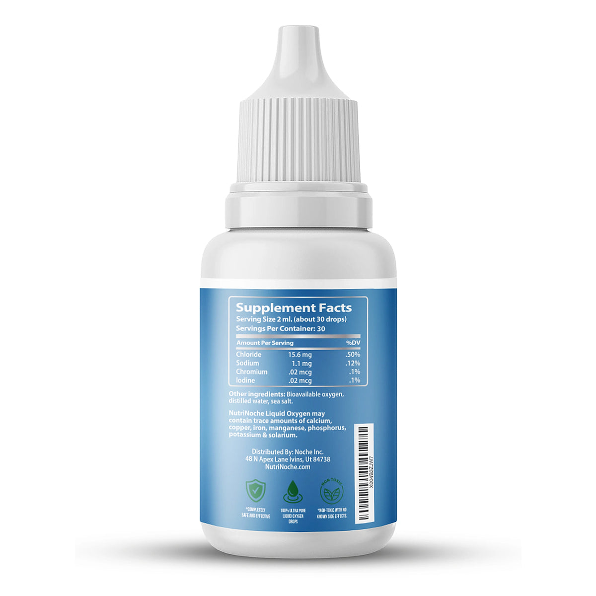 Liquid Oxygen Drops – Stabilized Oxygen Supplement, 2 oz