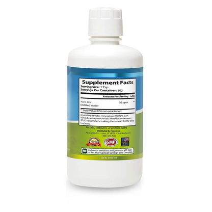 NutriNoche Liquid Zinc | 99.99% Ultra Pure Crystalline Nano Zinc Particles - NutriNoche