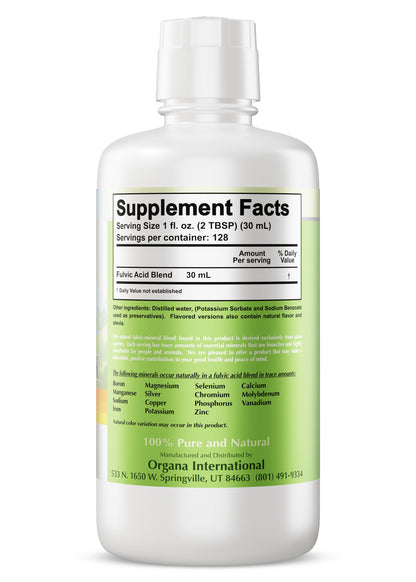 Organa Plant Derived Trace Minerals | Fulvic Acid & Zeolite Fortified